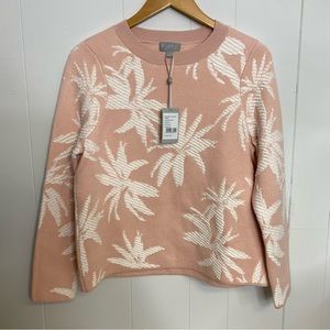 Pure Collection Knitted Palm Jacquard Sweater Women’s Size 6